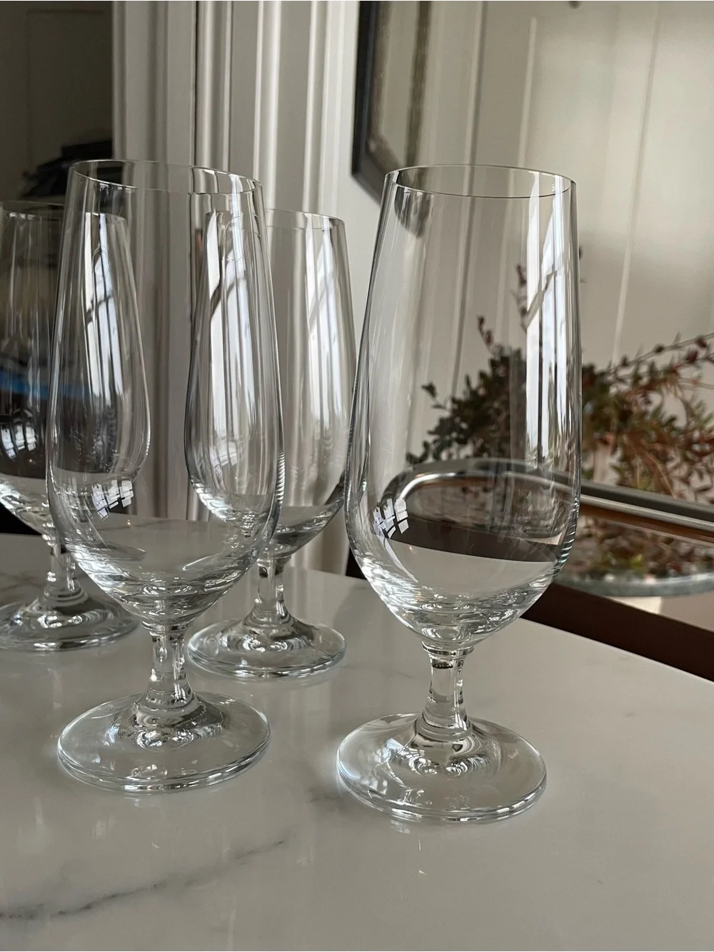 Water glasses, set of six
